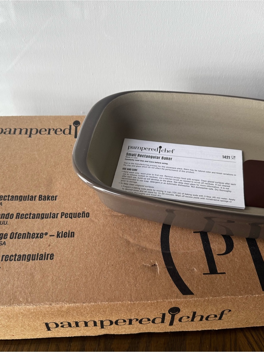 Pampered Chef Rectangular Baker - Gray